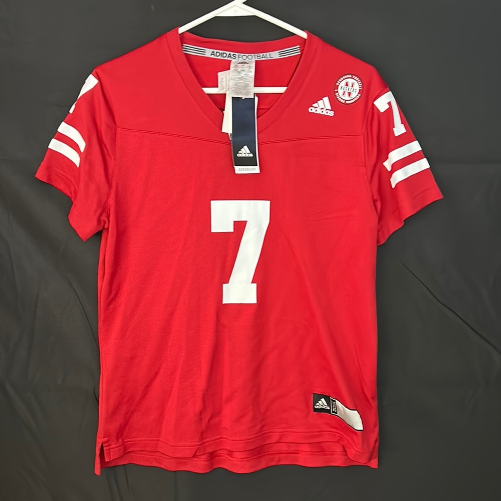 Adidas football women’s jersey size large/ Nebraska Huskers #7